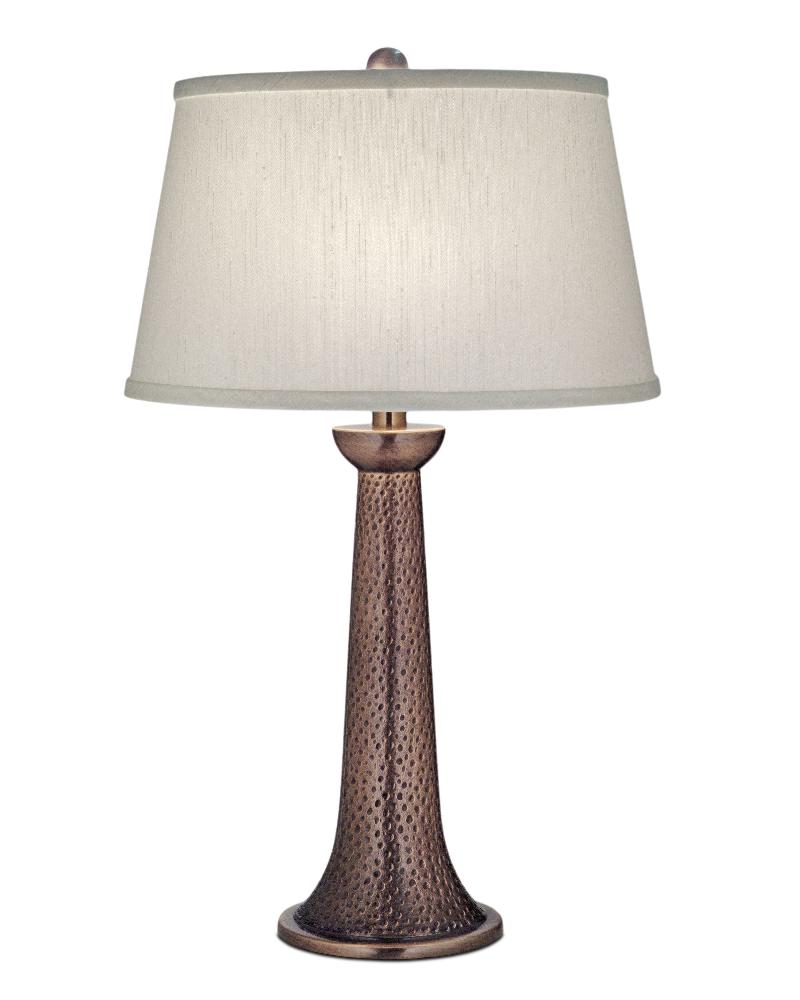 Stiffel-TL-A846-AC-One Light Table Lamp   Antique Copper Finish with Global White Shade