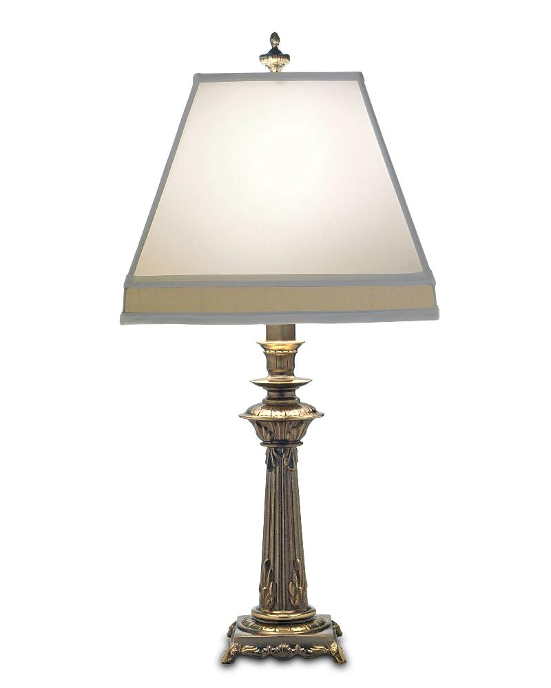 Stiffel-TL-A856-RB-One Light Table Lamp   Roman Bronze Finish with Off White/Tan Shade