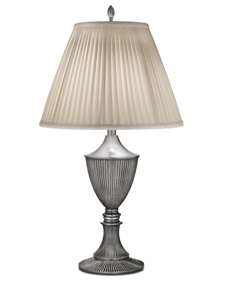Stiffel-TL-A967-3-PW-One Light Table Lamp   Pewter Finish with Off White Camelot Shade