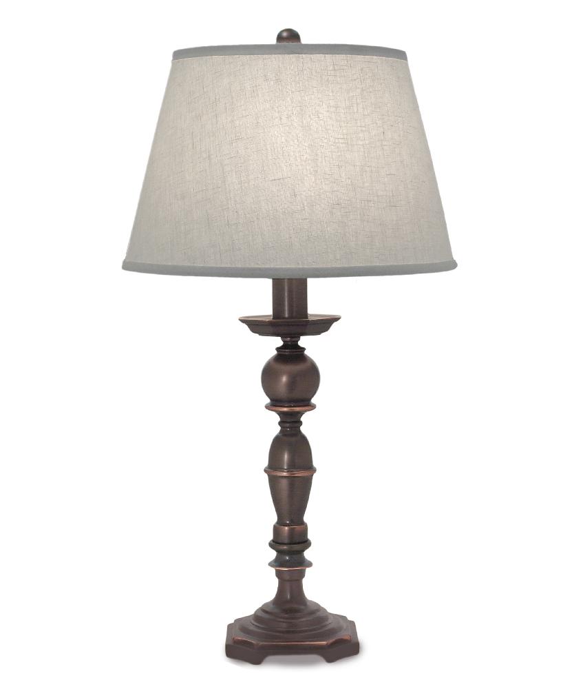 Stiffel-TL-C410-C436-OB-One Light Table Lamp   Oxidized Bronze Finish with Cream Aberdeen Shade