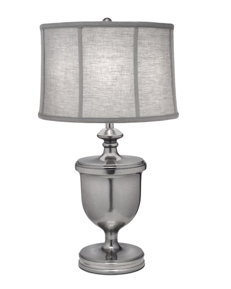 Stiffel-TL-N2338-N2341-AN-One Light Table Lamp   Antique Nickel Finish with Geneva Linen Ash Shade