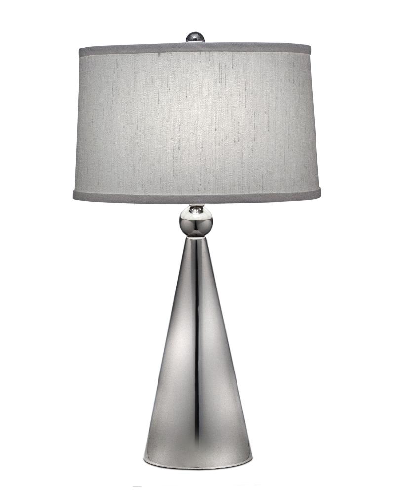 Stiffel-TL-N7585-6316-PN-One Light Table Lamp   Polished Nickel Finish with Global White Shade