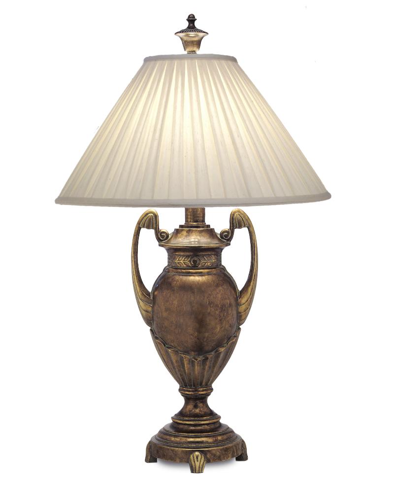 Stiffel-TL-N8144-ATS-One Light Table Lamp   Amber Tortoise Shell Finish with Honey Beige Shade