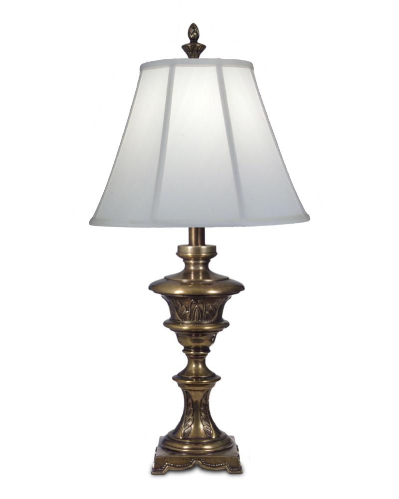 Stiffel-TL-N8294-SU-One Light Table Lamp   Smoked Umber Finish with Off White Silk Shade