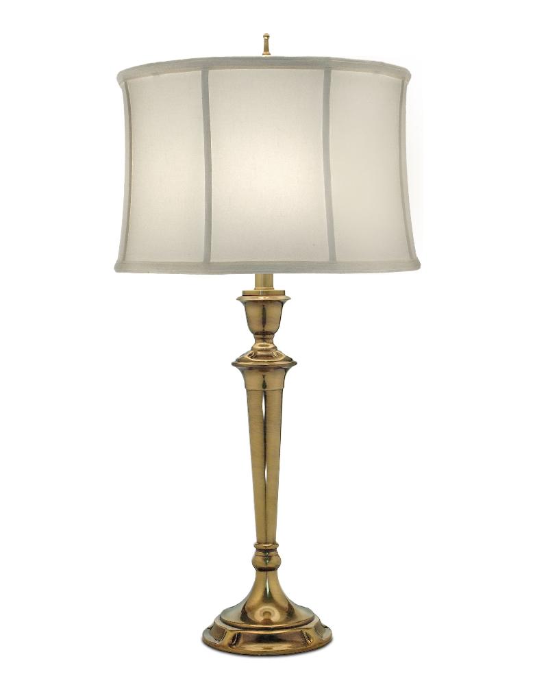 Stiffel-TL-N8330-BB-One Light Table Lamp   Burnished Brass Finish with Off White Camelot Shade