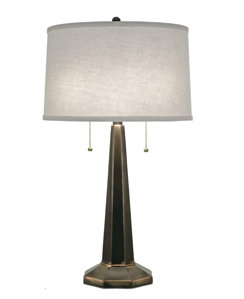 Stiffel-TL-N8433-OB-One Light Table Lamp   Oxidized Bronze Finish with Cream Aberdeen Shade