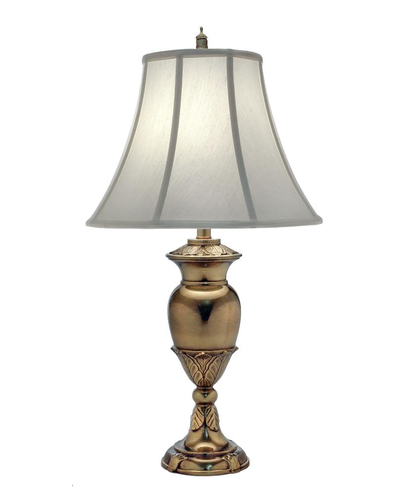 Stiffel-TL-N8451-BB-One Light Table Lamp   Burnished Brass Finish with Pear Supreme Satin Shade