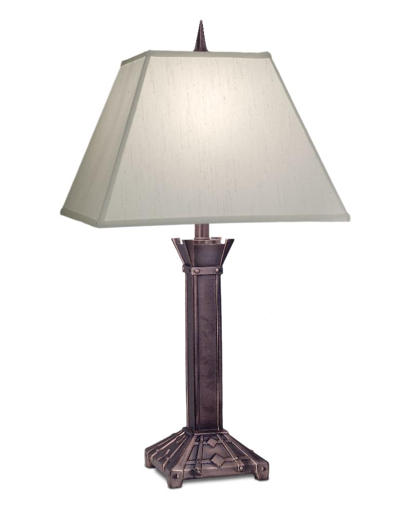 Stiffel-TL-N8633-AC-One Light Table Lamp   Antique Copper Finish with Global White Shade