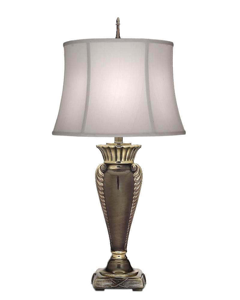 Stiffel-Tl-N8704-RB-One Light Table Lamp   Roman Bronze Finish with Off White Silk Shade