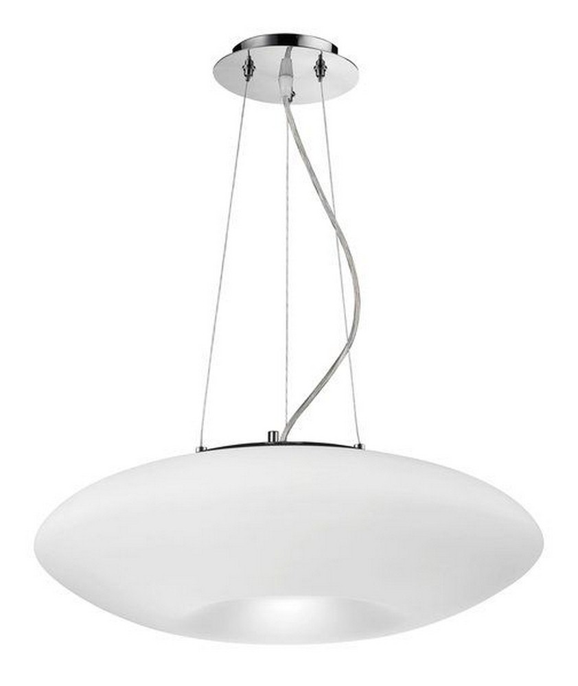 Stone Lighting-CH525OPPCMB4-Cloud - Three Light Chandelier   Polished Chrome Finish with Opal Glass