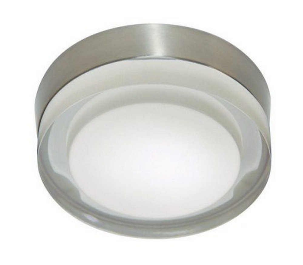 Stone Lighting-CL507FRSNG940-Rondo - One Light Flush Mount   Satin Nickel Finish with Frosted Glass