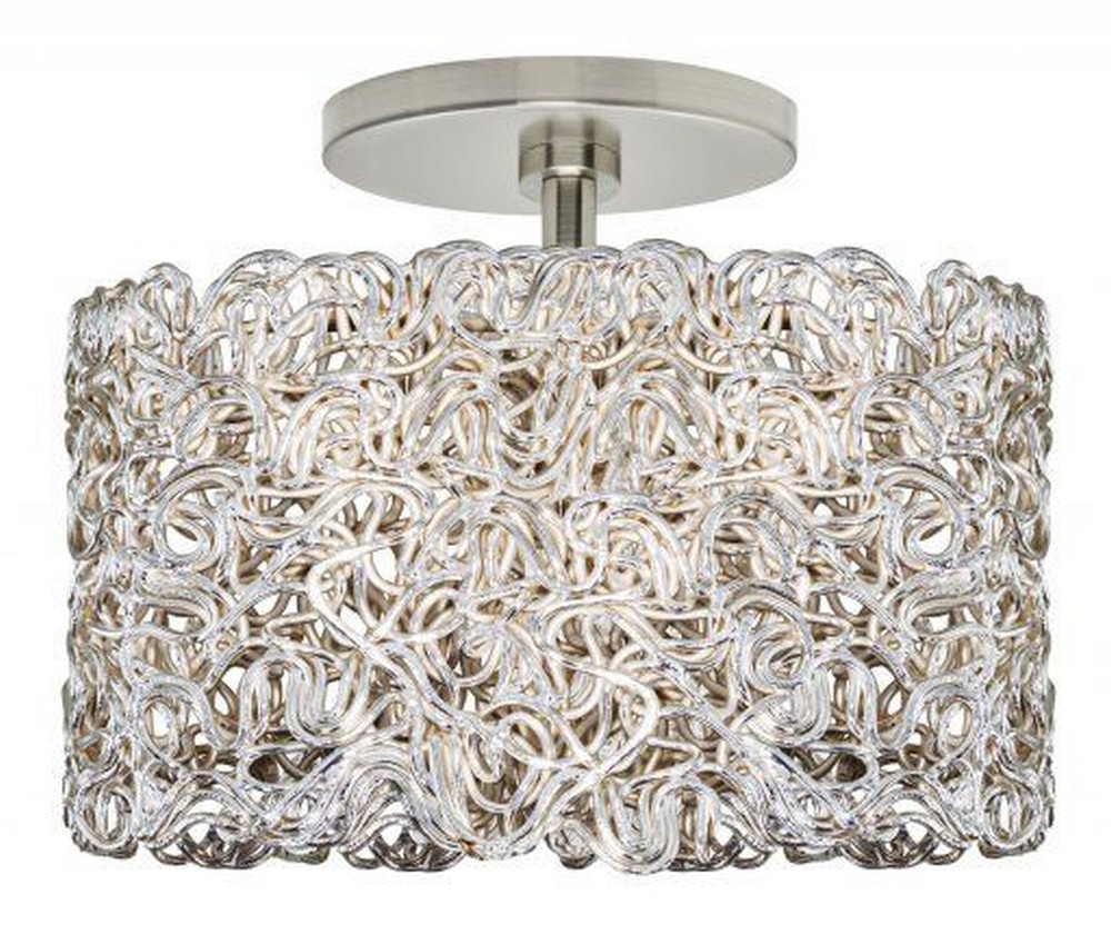 Stone Lighting-CL532GOSNCF13-Spaga - 6 Inch Three Light CFL Flush Mount   Silver/Bronze Finish