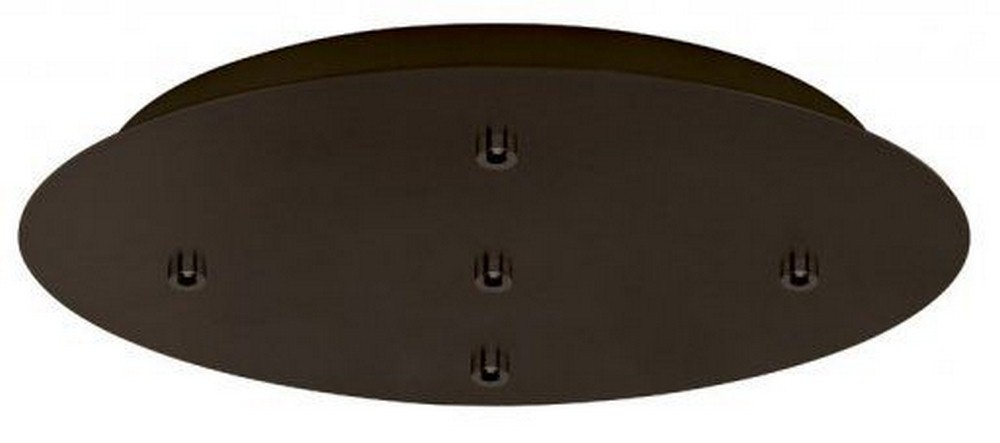 Stone Lighting-CPLVRN5PN-Accessory - 18 Inch 5 Port Line Voltage Round Canopy   Polished Nickel Finish