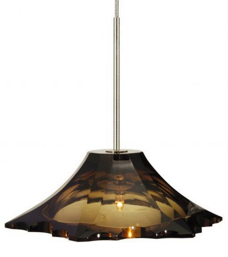 Stone Lighting-PD038CGSNL2M-Peak - 6 Inch 2W 1 LED Monopoint Mini-Pendant   Satin Nickel Finish