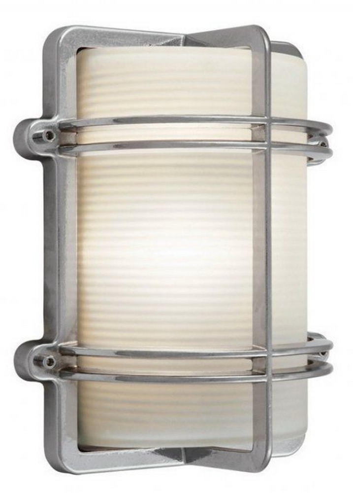 Stone Lighting-WO854CHCF18-Oceano - One Light GU24 CFL Outdoor Wall Sconce Chrome Frosted Chrome Finish