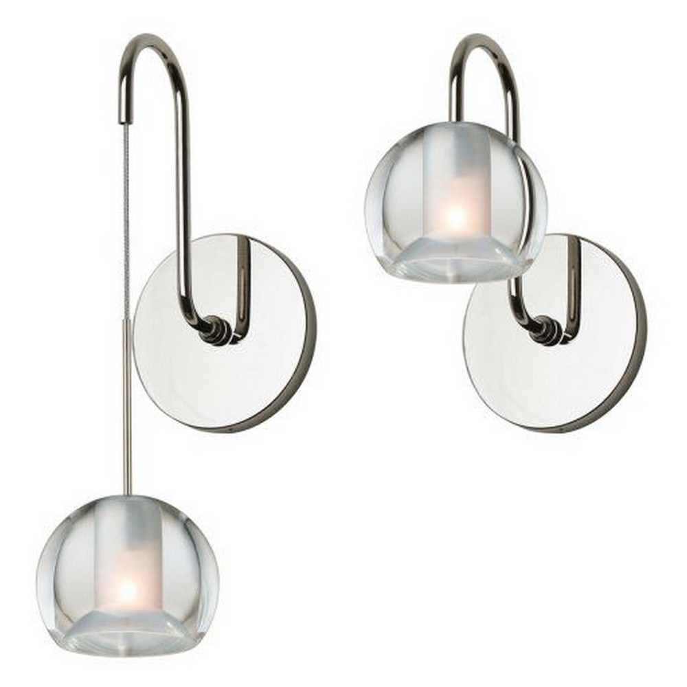 Stone Lighting-WS092FRPNX2-Gracie - One Light Wall Sconce Polished Nickel  Satin Nickel Finish