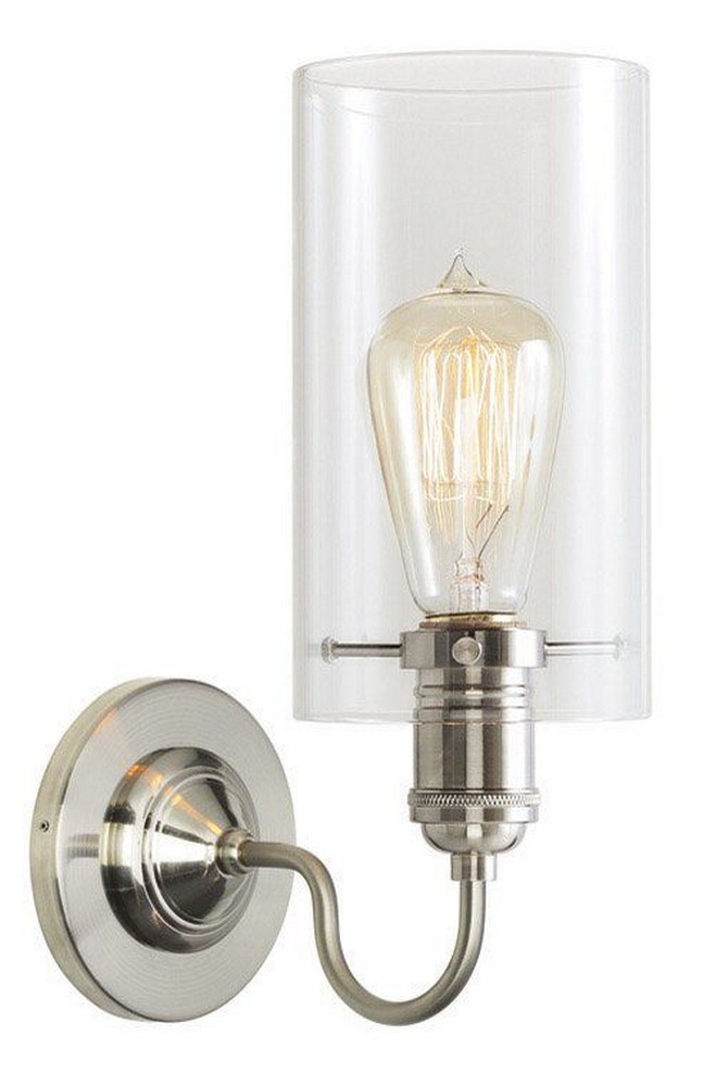 Stone Lighting-WS179CRPNRT6B-Retro - One Light Cylindrical Wall Sconce Polished Nickel  Satin Nickel Finish