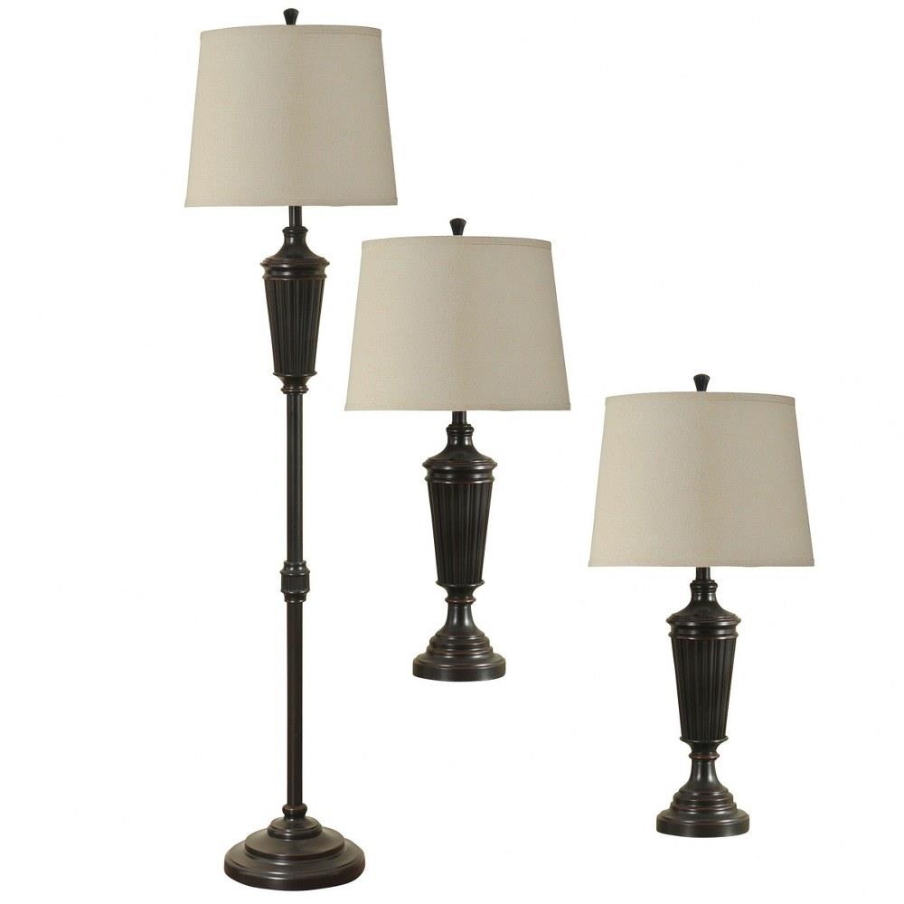 style craft floor lamp with 3 lights