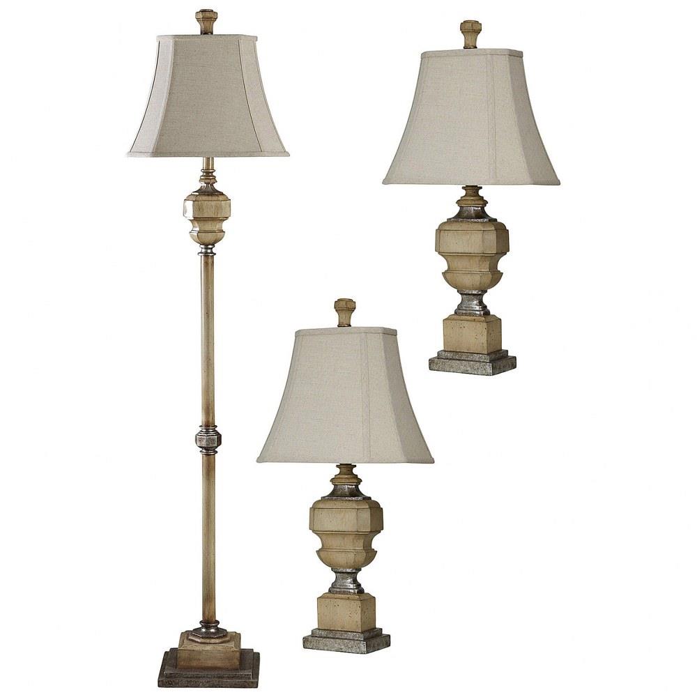style craft floor lamp with 3 lights