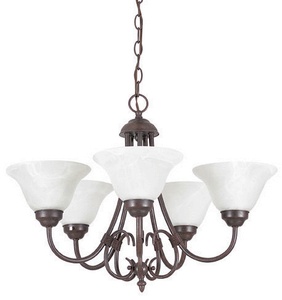 1041646 Sunset Lighting-F6345-62-Madrid - Five Light Chand sku 1041646