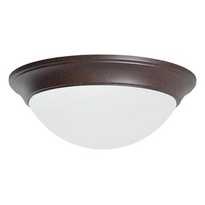 Sunset Lighting-F7179-53-Three Light Twist-On Flush Mount   Satin Nickel Finish with Satin Opal Glass