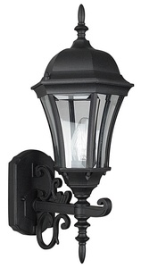 Sunset Lighting-F7857-31-One Light Outdoor Wall Mount   Black Finish with Clear Beveled Glass