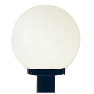 Sunset Lighting-F9152-31-One Light Globe Post   Black Finish with White Acrylic Glass
