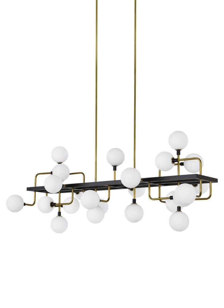 Tech Lighting-700LSVGOOR-Sean Lavin - Linear Suspension Brass False Polished Nickel Finish with Smoke Glass