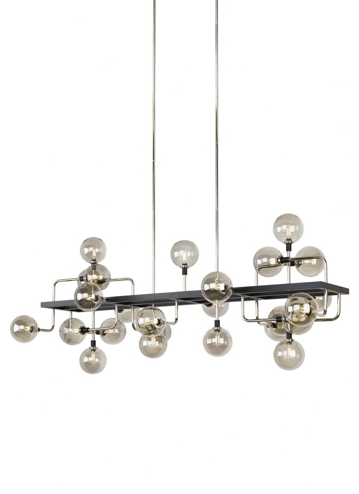 Tech Lighting-700LSVGOSN-Sean Lavin - Linear Suspension No Lamp  Polished Nickel Finish with Smoke Glass