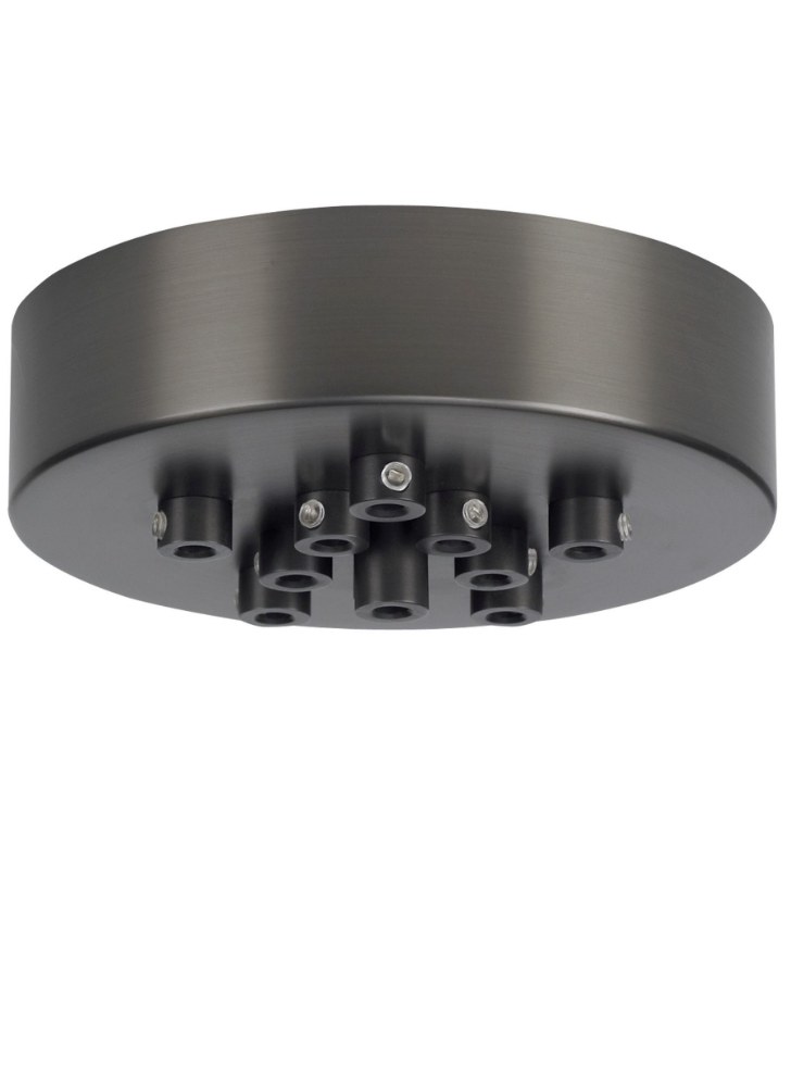 Tech Lighting-700TDMRD11TB-Accessory - 6.5 Inch 11 Port Round Mini Canopy   Black Finish