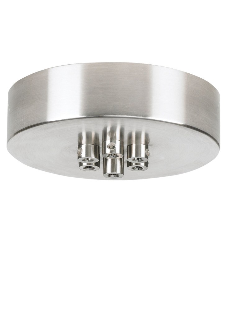 Tech Lighting-700TDMRD7TS-Accessory - 6.5 Inch 7 Port Round Mini Canopy   Satin Nickel Finish