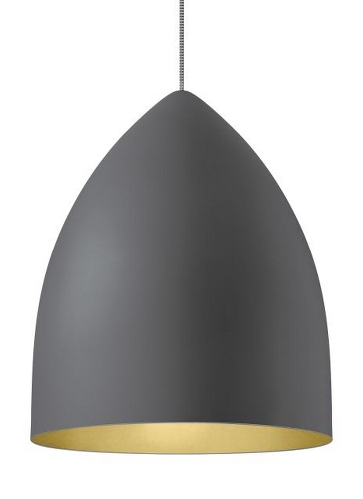 Tech Lighting-700TDSIGGPYG-Signal Grande - Line-Voltage Pendant Rubberized Gray/Gold False Rubberized Gray/Blue Finish