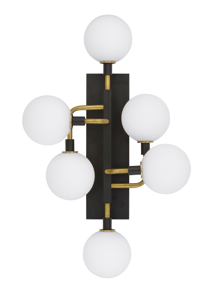 Tech Lighting-700WSVGOOR-Sean Lavin - LED Wall Sconce Brass Opal Polished Nickel Finish with Smoke Glass