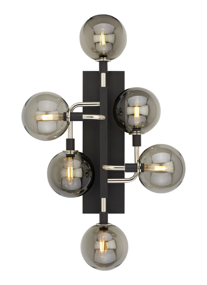 Tech Lighting-700WSVGOSN-Sean Lavin - LED Wall Sconce Polished Nickel Smoke Polished Nickel Finish with Smoke Glass