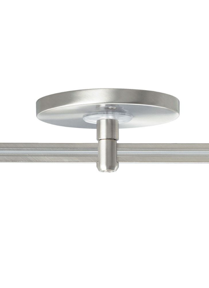 Tech Lighting-700MOP4C02S-Accessory - 4 Inch Round Monorail Single Power Feed Canopy   Satin Nickel Finish