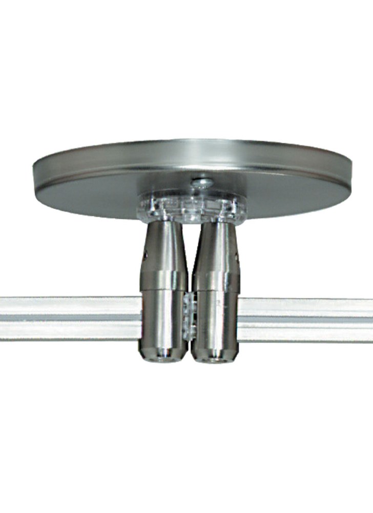 Tech Lighting-700MOP4C402S-Accessory - 4 Inch Round Monorail Dual Power Feed Canopy   Satin Nickel Finish