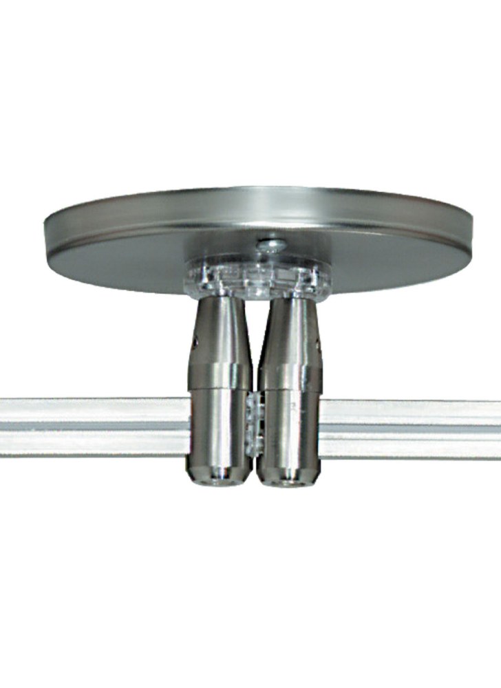 Tech Lighting-700MOP4C402S-Accessory - 4 Inch Round Monorail Dual Power Feed Canopy Satin Nickel  Satin Nickel Finish