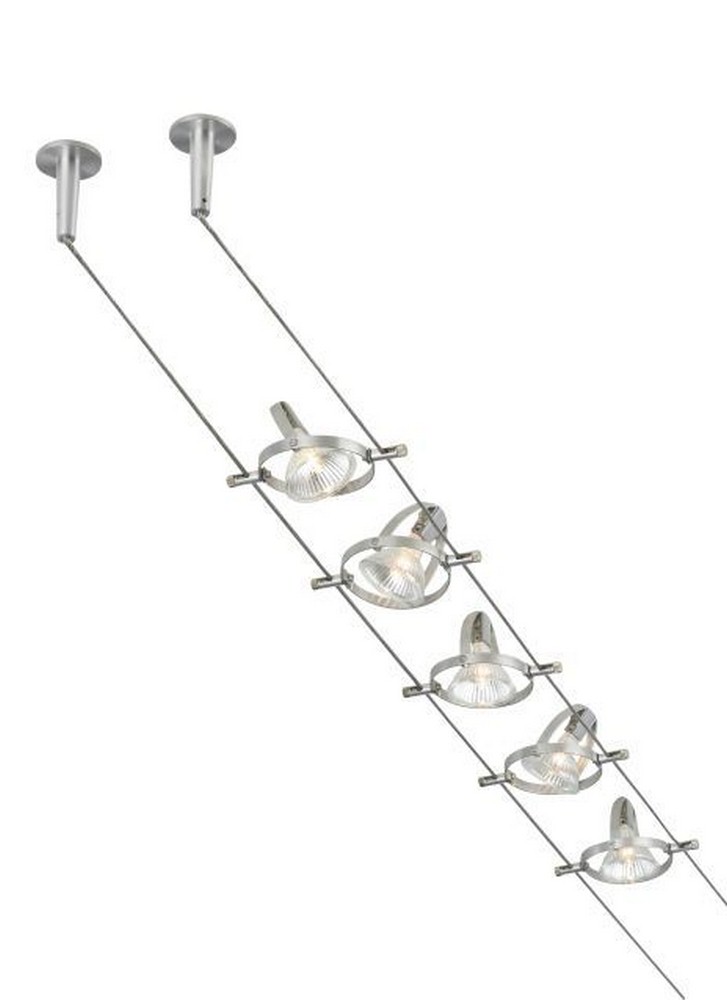 Tech Lighting-800CBL5PN-Accent - Five Light Cable Kit No Lamp  Matte Nickel Finish