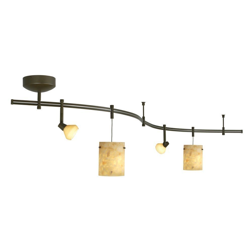 Tech Lighting-800RAL28NXZ-Onyx - Four Light Decorative Flexible Track   Antique Bronze Finish with Onyx Glass