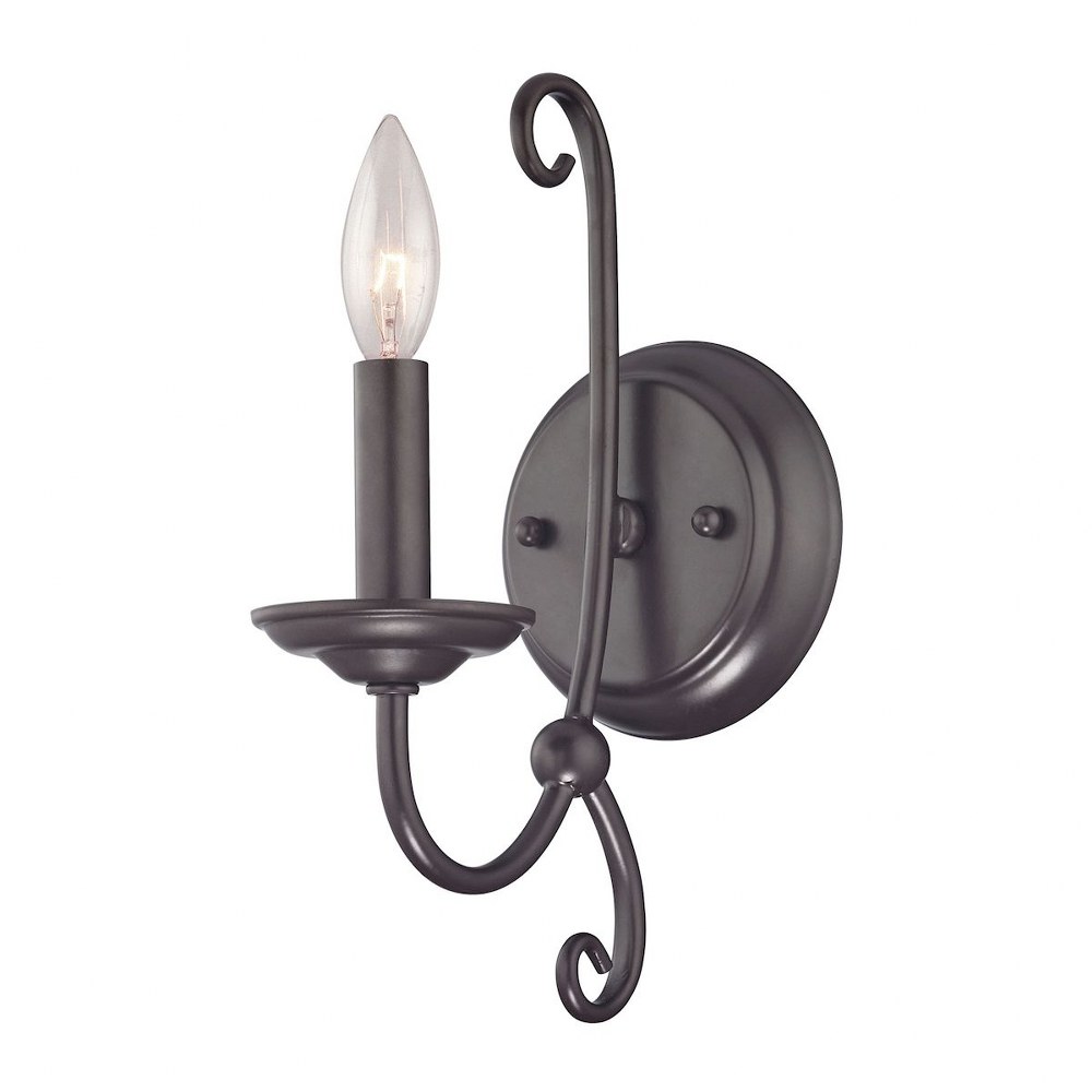 Thomas Lighting-1501WS/10-Williamsport - 1 Light Wall Sconce   Oil Rubbed Bronze Finish