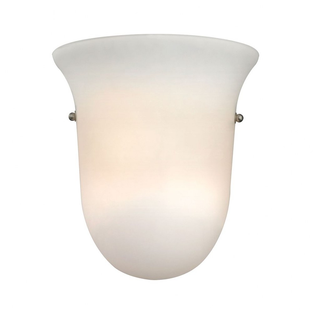 Thomas Lighting-5121WS/99-1 Light Wall Sconce   Brushed Nickel Finish with White Glass