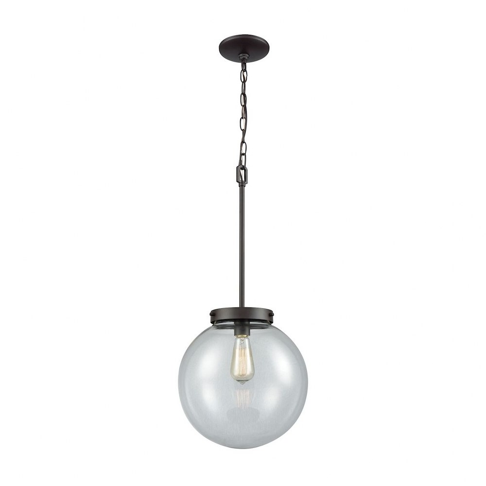 Thomas Lighting-CN129041-Beckett - One Light Mini Pendant   Oil Rubbed Bronze Finish with Clear Glass