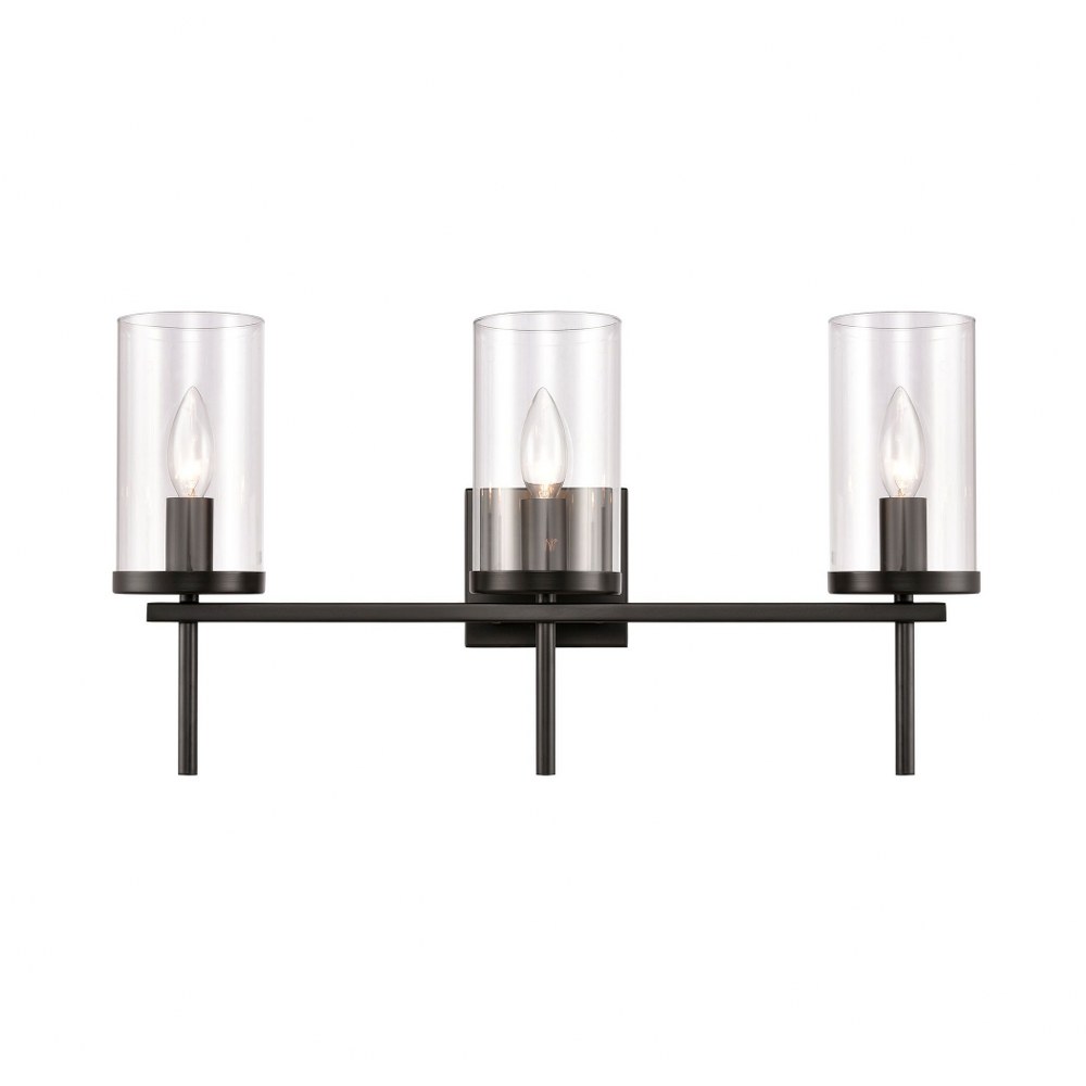 Thomas Lighting-CN290316-3 Light Bath Vanity Black  Chrome Finish