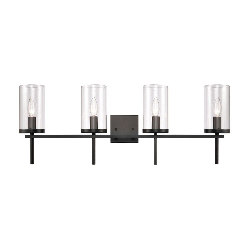 Thomas Lighting-CN290416-4 Light Bath Vanity Black  Chrome Finish