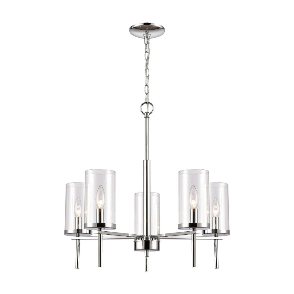 Thomas Lighting-CN290523-5 Light Chandelier Chrome  Chrome Finish