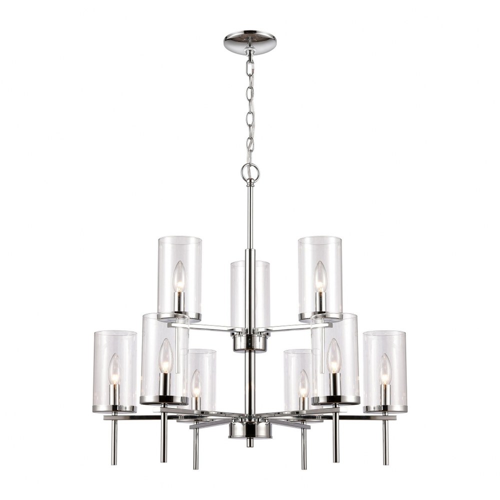 Thomas Lighting-CN290923-9 Light Chandelier Chrome  Chrome Finish