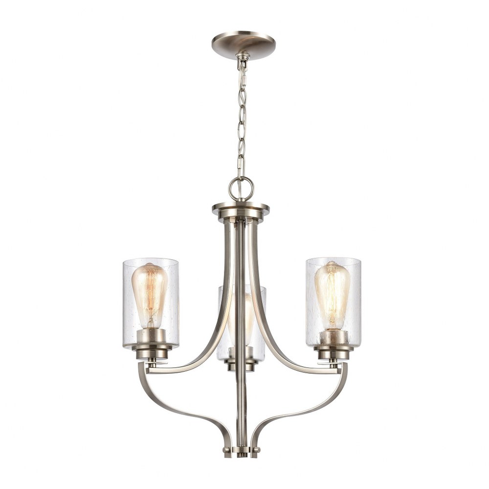 Thomas Lighting-CN300322-3 Light Chandelier Brushed Nickel  Oil Rubbed Bronze Finish