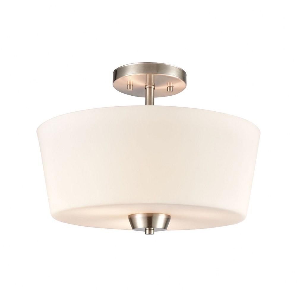 Thomas Lighting-CN310282-3 Light Semi-Flush Mount Brushed Nickel  Oil Rubbed Bronze Finish