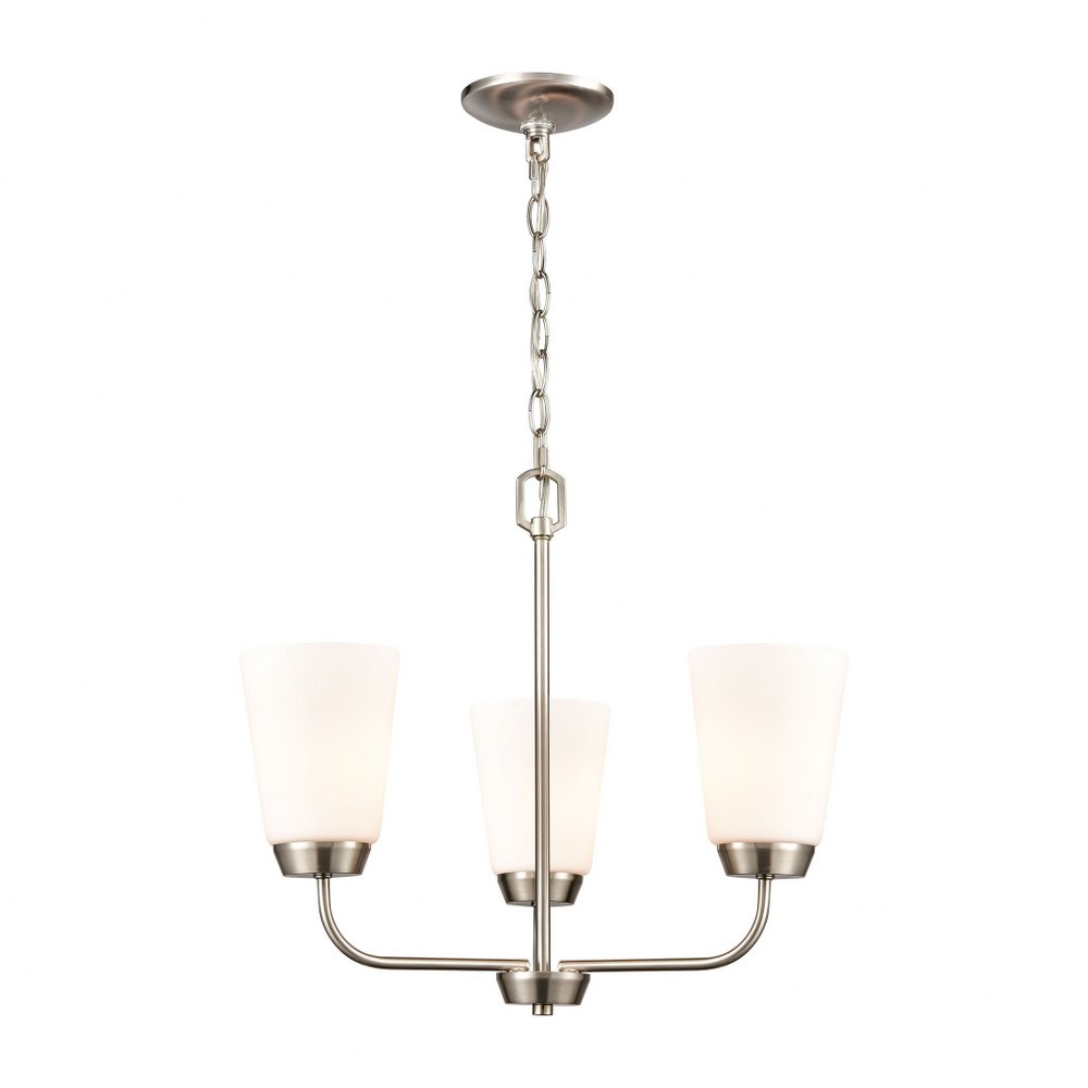 Thomas Lighting-CN310322-3 Light Chandelier Brushed Nickel  Oil Rubbed Bronze Finish