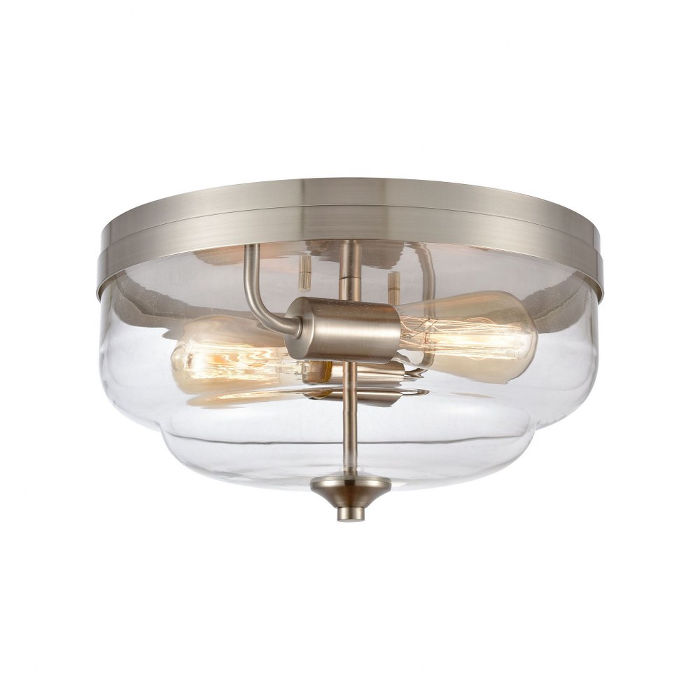 Thomas Lighting-CN320231-2 Light Flush Mount Oil Rubbed Bronze  Brushed Nickel Finish